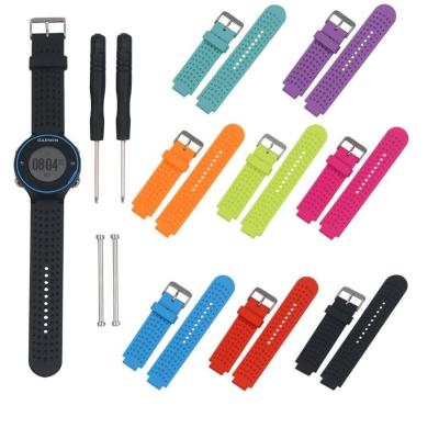 China With Tool Silicone Adjustable Watch Band for Garmin Forerunner 220 230 235 630 620 735, for Garmin Forerunner Replacement Wristband for sale