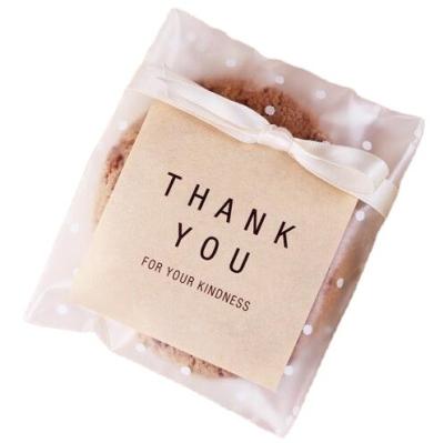 China Candy Candy Self Adhesive Cookie Transparent Bag With White Dot Hospitality Bag Tote Bag for sale