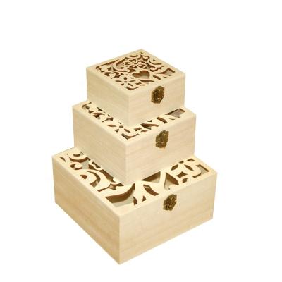 China China Handmade Factory Craft Wooden Box Handmade Wooden Gift Box With Lid for sale