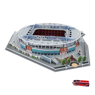 China DIY TOY YQ World Famous Building Stadium 3d Paper Model Toy Cardboard Puzzle Jigsaw Puzzle 3D Kits for sale