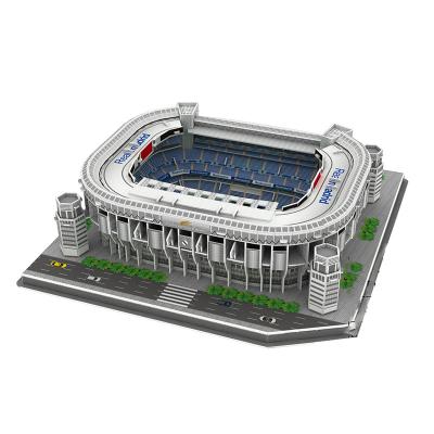 China DIY TOY YQ DIY Assemble Cardboard Paper Jigsaw Puzzles Toys 101PCS 3D SANTIAGO BERNABEU STADIUM Football Stadium Puzzle for sale