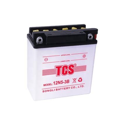 China Motorcycle Battery 12N5-3B High Performance 12V 5Ah Dry Charged Lead Acid Battery For Motorcycle for sale