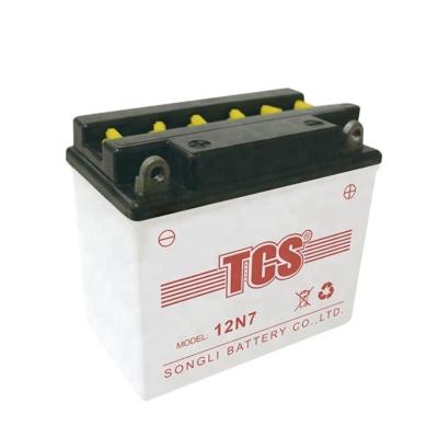 China Motorcycle Battery TCS 12V7Ah Motorcycle Battery Dry Cell Dry Charged Motorcycle Battery for sale