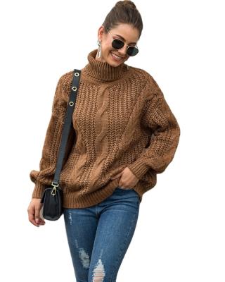 China Wholesale Custom Hot Sale Anti-wrinkle Women Clothing Drop Knitted Sweater Plus Size Turtle Neck Women's Sweaters for sale