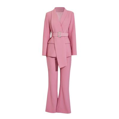 China 2021 autumn fashion women breathable irregular suits for women office suits pink blazer for sale