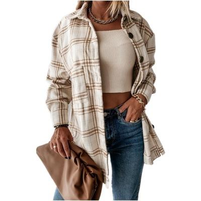 China Viable Clothes Coats Plus Size Women Lattice Korean Wool Blend Trench Coat Women Coat for sale