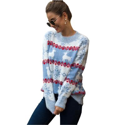 China Anti-wrinkle 2021 autumn new winter Christmas loose casual sweaters women sweater and pullover for sale