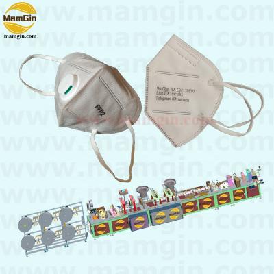 China Lower Prices PPE Vertically Foldable Ear Strap Surgical Mask Making Machine Equipment for sale