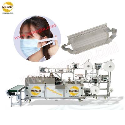 China High Speed ​​PPE Ear Strap Flat Surgical Mask Making Machine With Automatic Size Change for sale