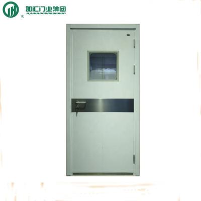 China Swing JIAHUI DOORS: hospital door with baseplate / anti-bios / anti-corrosion with round vision panel for sale