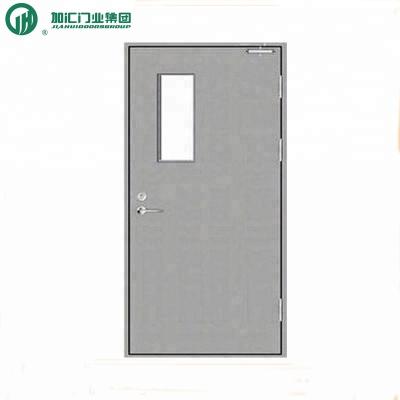 China JIAHUI DOORS Industrial WHI/BS/EN Listed 2hr Fire Rated Security Steel Fireproof Exit Doors With Push Bar for sale