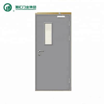 China JIAHUI Swing DOORS EN Certificate Steel Fire Glass Door With Vision Panel Industrial Use Commercial Escape for sale