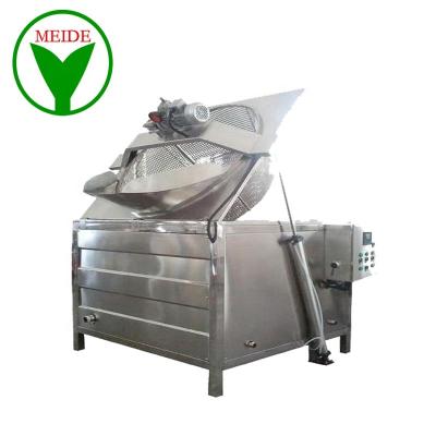 China Semi-automatic Bean Gas Heating Batch Corn Chips Nut etc. 304SS Frying Peanut Nuts Deep Frying Machine for sale