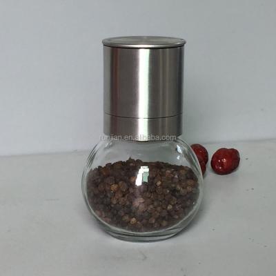 China Sustainable Manual Stainless Steel Salt And Pepper Mill Fixed Large Capacity 220ML for sale