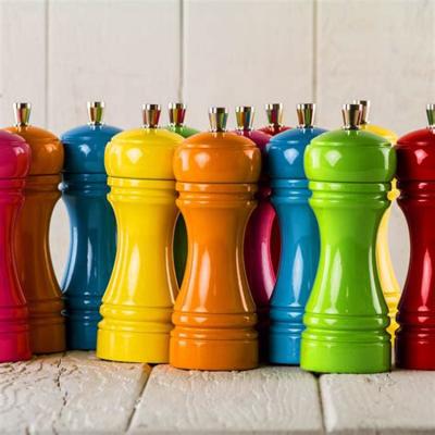 China 5 6 Viable 7 Inch Colorful High Quality Manual Kitchen Pepper Grinder Spice Grinder for sale