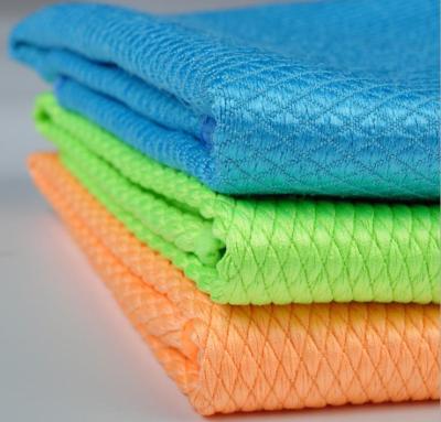 China Sustainable Top Quality Glossy Microfiber Glass Cloth Car / Window Cleaning Towel for sale