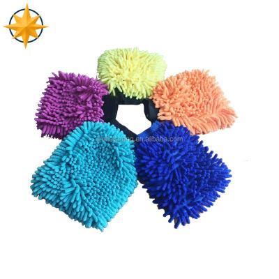 China Eco - Friendly Microfiber Chenille Car Wash Glove Clean Glove for sale