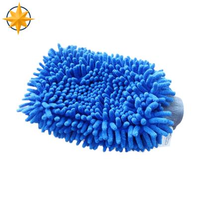 China eco-friendly factory directly sell custom microfiber chenille car cleaning mitt/glove/auto wash mitt for sale