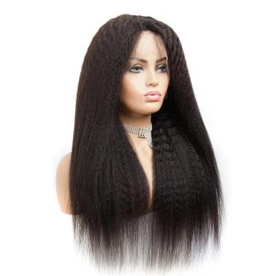 China YaKI Full Lace Front Wigs Libertine Straight Human Hair Wigs 13X4 Lace Frontal Wigs Pre Plucked 180% Density Yaki Straight Wig for sale