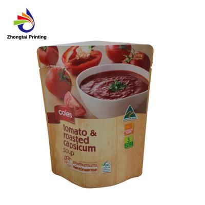 China Recyclable Customer Design Printed Stand Up Pouch With Zipper For Food Packaging for sale