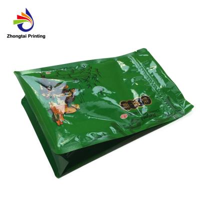 China Recyclable Flat Bottom Zipper Pouch For Tea Packaging , Soft Packaging Bag For Tea for sale