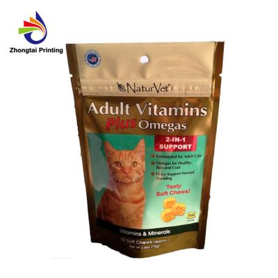 China Recyclable Laminated Bottom Gusset Zipper Soft Packaging Bag For Pet Food for sale