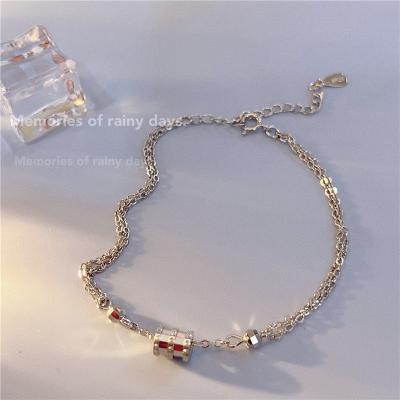 China Fashion punk Roman Style Crystal Bracelet 925 Sterling Silver Bracelet Gift Accessories of women's bracelet 2Colors for sale