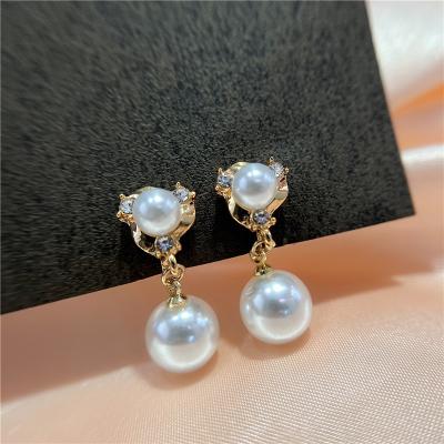 China Wholesale small metal drop water earring retro niche earrings cute simple wild personality temperament for sale