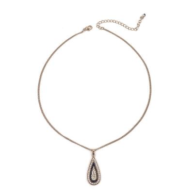 China Hot Selling Trendy Water Drop Fashion Necklace Pendant Gold Plated Single Chain Charm Necklace Jewelry For Women for sale