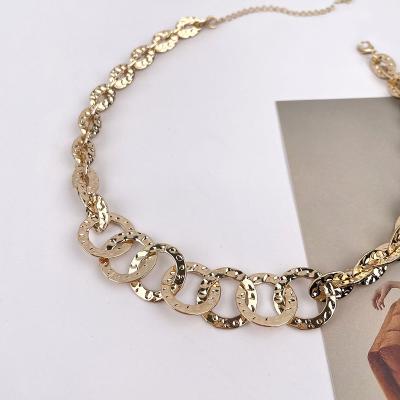 China Trendy 18K Gold Plated Link Chain Necklaces Women Elegant Custom Necklace Jewelry for sale