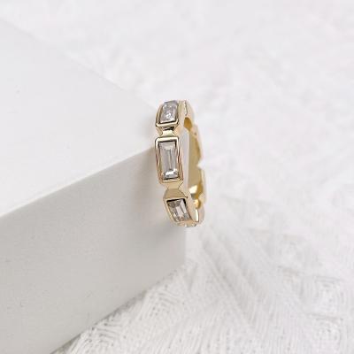 China Ring KITI Trendy Lady Bamboo Diamond Gem Design Gemstone Rings Gold Alloy Plated Women Rings for sale