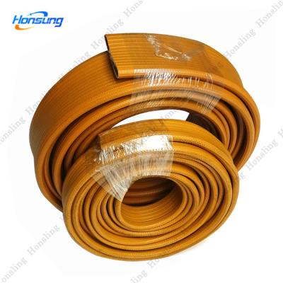 China Agriculture irrigation fire high pressure cheap synthetic filtering marine rubber lined layflat discharge hose for sale