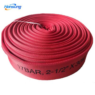 China Light Weight 1.5 Inch 3 Inch Fire Hydrant Cheap Price Fire Fighting Layflat Fire Water Canvas Red Rubber Hose Flexible for sale