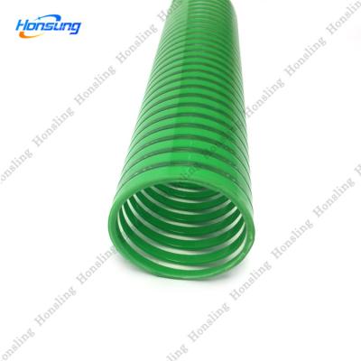 China The hose remains flexible in temperatures below zero. green pvc vacuum high pressure 2 inch 4 inch suction hose manufacturers for sale