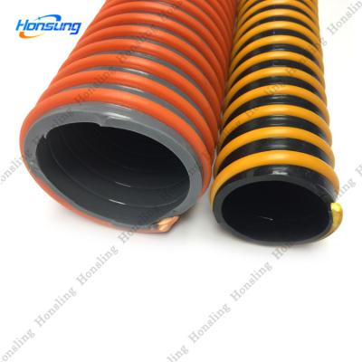 China Abrasion Resistant 8 Inch 10 Inch PVC Corrugated Flexible High Pressure Grit Suction Hose for sale