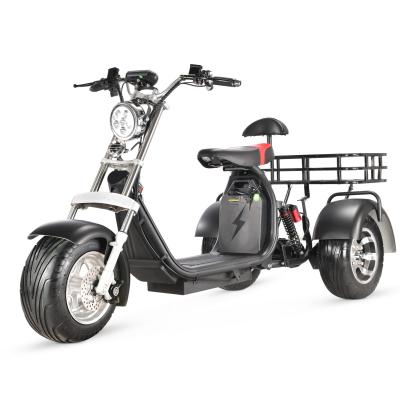 China 2021 Passenger Large Basket Good Quality Removable Battery Safe Driving 3 Wheel Electric Tricycle Scooter Tricycle for sale