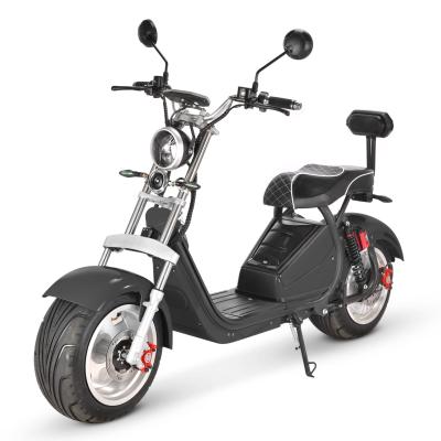 China New model citycoco electric scooter X16 2000W 40AH double seat unisex big battery electric model halley electric scooter for sale