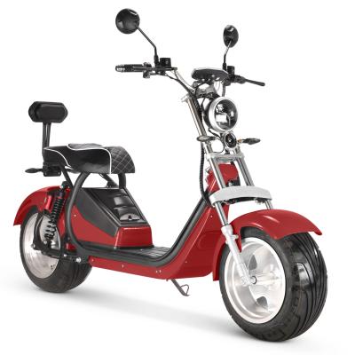 China New model citycoco powerful two person electric scooter unisex model electric scooter X16 2000W 40AH double battery for sale