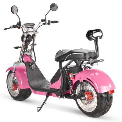 China Powerful two person electric scooter citycoco halley double seat unisex electric scooter X16 2000W 40AH model double battery for sale