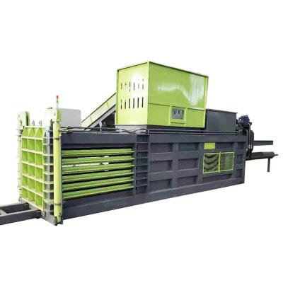 China Stainless Steel Baler Machine Semi Auto Hydraulic Power Horizontal Waste Carton Baler for sale