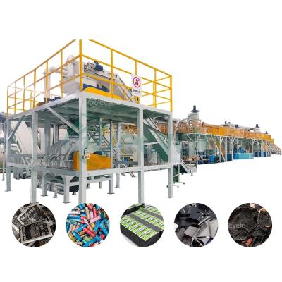 China 500 kg/uur Auto Lithium Ion Battery Recycling Plant voor Soft Package Batterijen Te koop