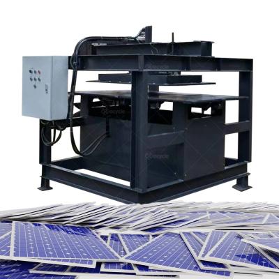 China Automatische hydraulische zonnepanelen recyclingmachine / zonnepanelen aluminium frame removing machine Te koop