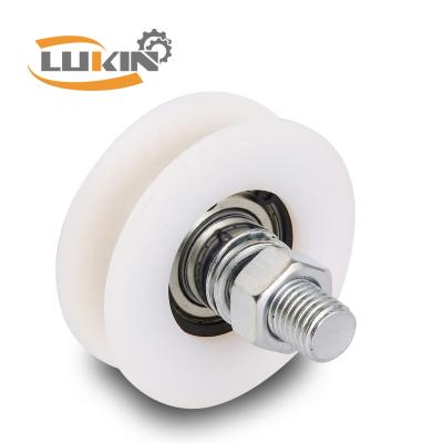 China Industrial Plastic Door Pulley Wheels Nylon Sliding Roller for sale