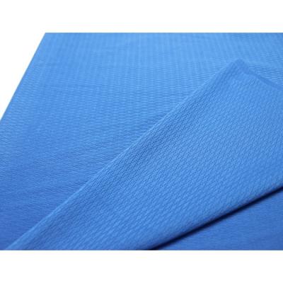 China Abrasion-Resistant Factory Supplier New Brand Blue Environmentally Friendly Recycled Polyester Stabilized Honeycomb Jacquard for sale