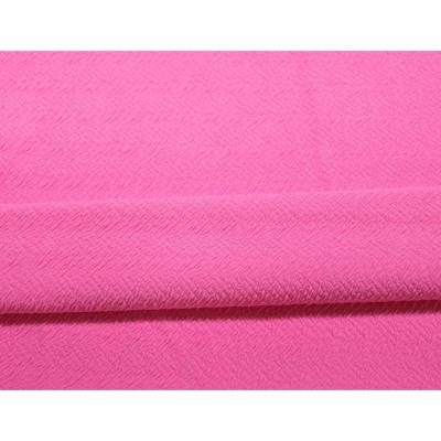 China Stretch High Quality Cheap Price Pink Polyester Clothing Customize Polyester Jacquard Fabric for sale