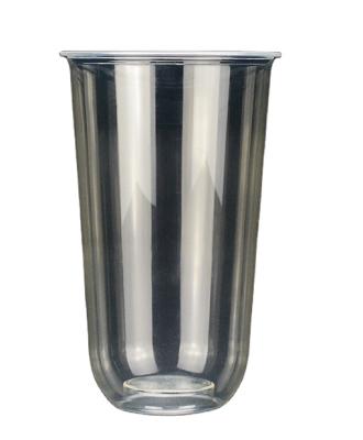 China PLA Single Wall Cups With Lids U Shape Clear Disposable Plastic Cup Cup Drive for sale