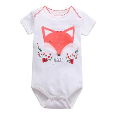 China 100% Cotton Short Sleeve Baby Rompers Baby Soft Bodysuit Newborn Baby Clothes for sale