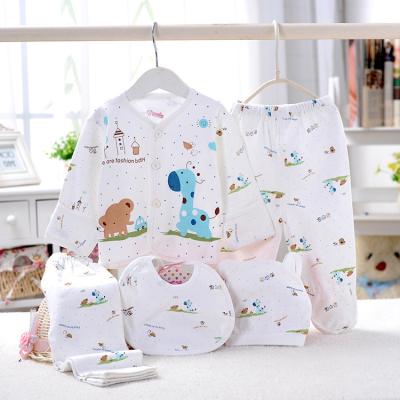 China Fashion 2020 5 pcs / set kids clothes sets cute printed cotton neweborn clothes for sale