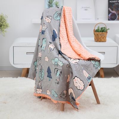 China 100% Cotton Royal Soft Minky Double Layer Fleece Baby Blanket Waterproof for sale