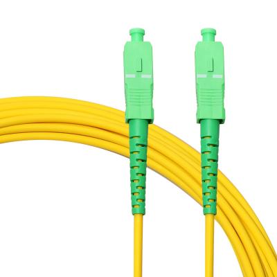 China FTTH High Quality Single Mode 9/125 Duplex Fiber Optic Patch Cord SC/APC-SC/APC for sale